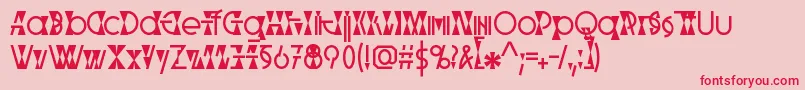 Parabolic Font – Red Fonts on Pink Background