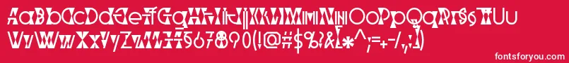 Parabolic Font – White Fonts on Red Background