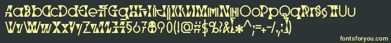 Parabolic Font – Yellow Fonts on Black Background