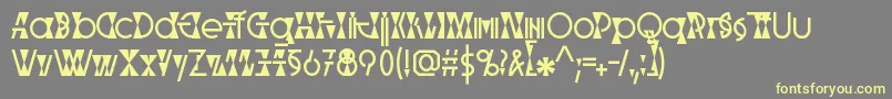 Шрифт Parabolic – жёлтые шрифты на сером фоне