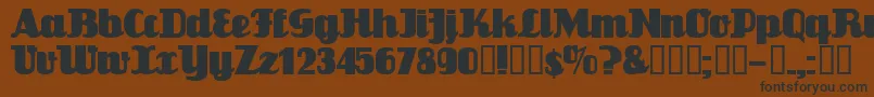 Flandersride Font – Black Fonts on Brown Background