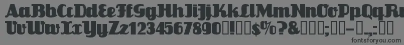 Шрифт Flandersride – чёрные шрифты на сером фоне