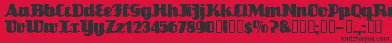 More about Flandersride Font Flandersride Font – Black Fonts on Red Background