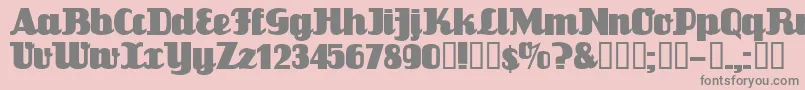 Flandersride Font – Gray Fonts on Pink Background