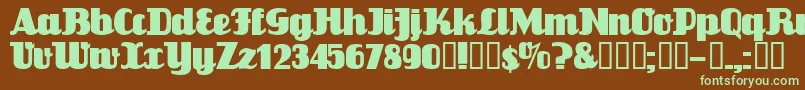 Flandersride Font – Green Fonts on Brown Background