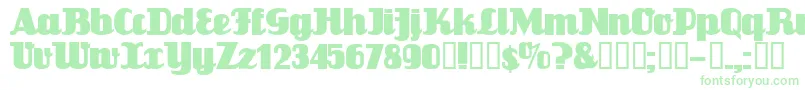 Flandersride Font – Green Fonts on White Background