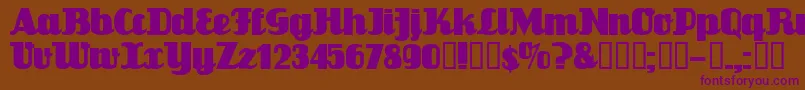 Flandersride Font – Purple Fonts on Brown Background