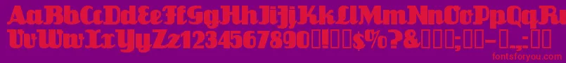 Flandersride Font – Red Fonts on Purple Background