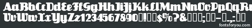 Шрифт Flandersride – белые шрифты на чёрном фоне