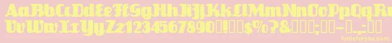 Flandersride Font – Yellow Fonts on Pink Background