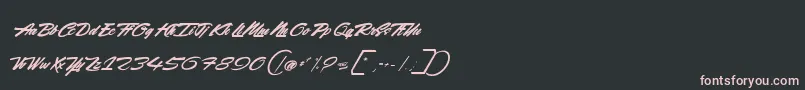 Weitere Informationen zur RockingSeason-Schriftart RockingSeason-Schriftart – Rosa Schriften auf schwarzem Hintergrund