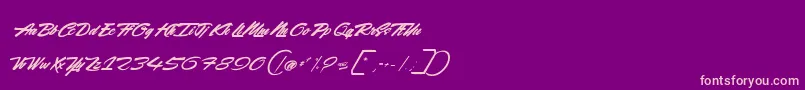 フォントRockingSeason – 紫の背景にピンクのフォント