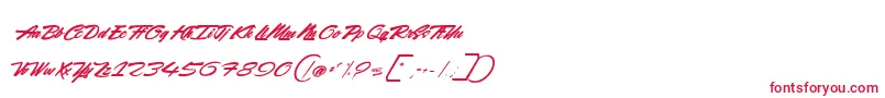 RockingSeason-Schriftart – Rote Schriften auf weißem Hintergrund