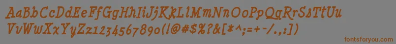 MinyaNouvelleBdIt Font – Brown Fonts on Gray Background