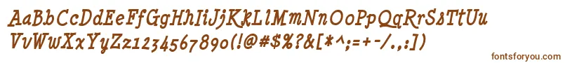 MinyaNouvelleBdIt Font – Brown Fonts on White Background