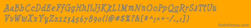 MinyaNouvelleBdIt Font – Gray Fonts on Orange Background