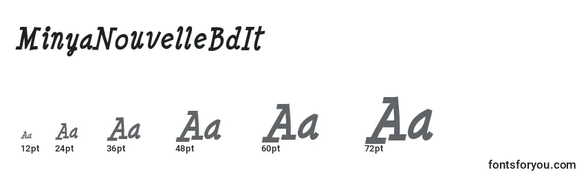 Größen der Schriftart MinyaNouvelleBdIt