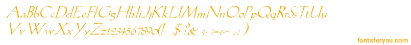 フォントLilithItalic – オレンジのフォント