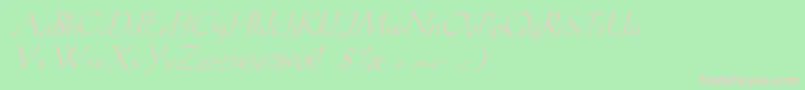 LilithItalic Font – Pink Fonts on Green Background