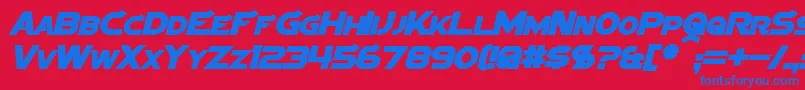 SigmaFiveBoldItalic Font – Blue Fonts on Red Background