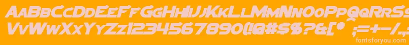 SigmaFiveBoldItalic Font – Pink Fonts on Orange Background
