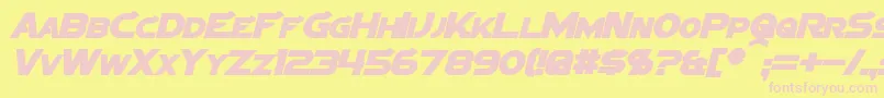 SigmaFiveBoldItalic Font – Pink Fonts on Yellow Background