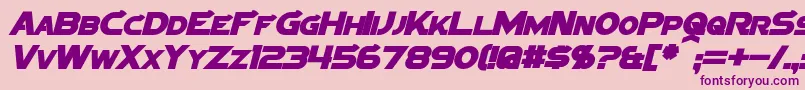 SigmaFiveBoldItalic Font – Purple Fonts on Pink Background