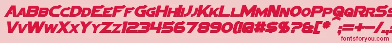 SigmaFiveBoldItalic Font – Red Fonts on Pink Background