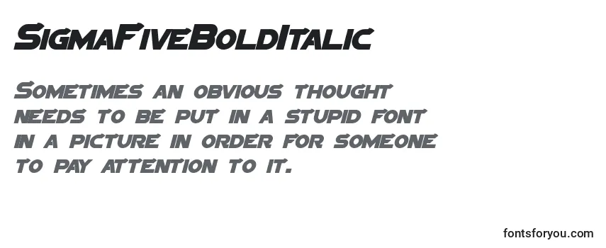 SigmaFiveBoldItalic Font