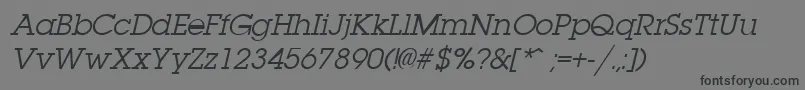 Шрифт LaplandItalic – чёрные шрифты на сером фоне