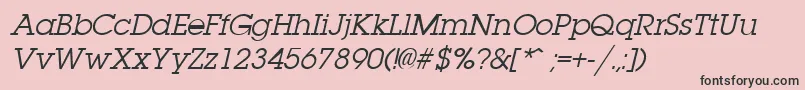 LaplandItalic Font – Black Fonts on Pink Background