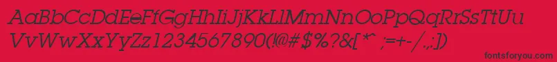 Шрифт LaplandItalic – чёрные шрифты на красном фоне