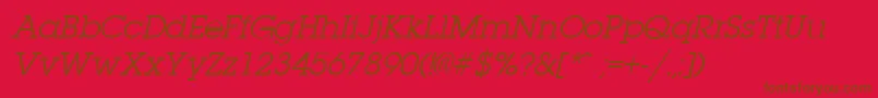 LaplandItalic Font – Brown Fonts on Red Background