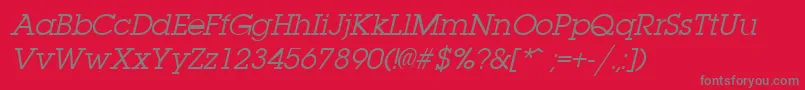 LaplandItalic Font – Gray Fonts on Red Background