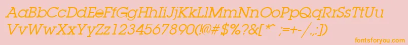 LaplandItalic Font – Orange Fonts on Pink Background