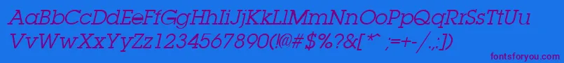 LaplandItalic Font – Purple Fonts on Blue Background