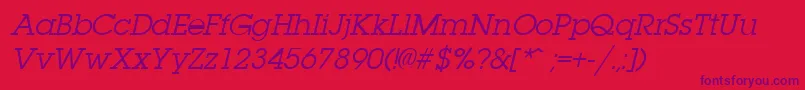 LaplandItalic Font – Purple Fonts on Red Background