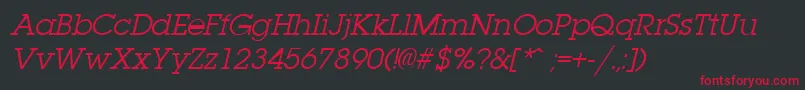 Шрифт LaplandItalic – красные шрифты на чёрном фоне