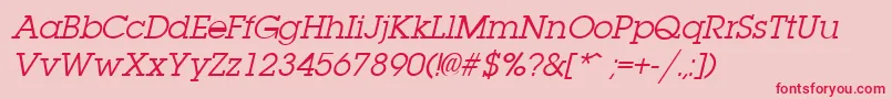 Шрифт LaplandItalic – красные шрифты на розовом фоне