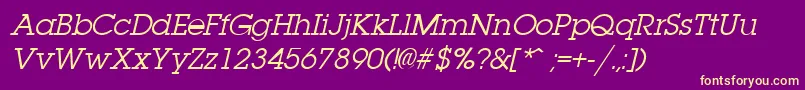 LaplandItalic Font – Yellow Fonts on Purple Background