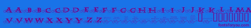 JlrHarrysGlasses Font – Purple Fonts on Blue Background