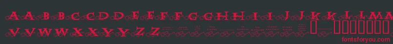 JlrHarrysGlasses Font – Red Fonts on Black Background