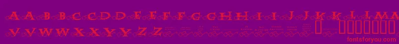 JlrHarrysGlasses Font – Red Fonts on Purple Background