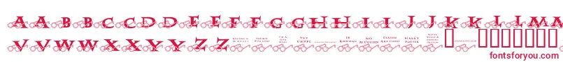 JlrHarrysGlasses Font – Red Fonts on White Background