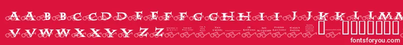 JlrHarrysGlasses Font – White Fonts on Red Background