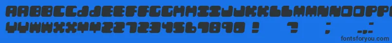 LebenItalic Font – Black Fonts on Blue Background