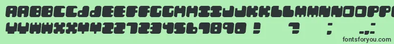 LebenItalic Font – Black Fonts on Green Background
