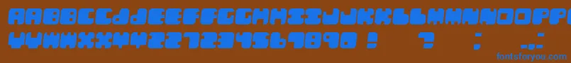 フォントLebenItalic – 茶色の背景に青い文字