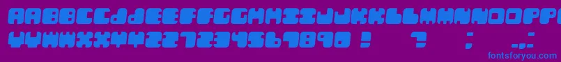 LebenItalic Font – Blue Fonts on Purple Background
