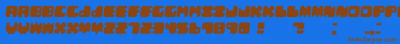 LebenItalic Font – Brown Fonts on Blue Background